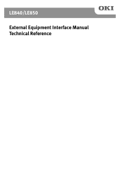Oki LE840Ts External Equipment Interface Manual