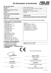 Asus Zen AiO Pro 22 Z220 EU Declaration of Conformity English