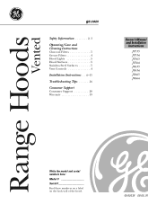 GE JV666HSS Use and Care Manual