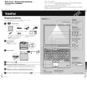 Lenovo ThinkPad R52 (Danish) Setup guide for the ThinkPad R52, 1 of 2