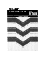 Sharp QS-2770A QS-2770A/2760A/1760A Operation Manual