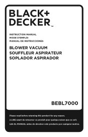 Black & Decker BEBL7000 Instruction Manual