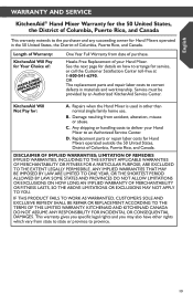 KitchenAid KHM53MY Warranty Information
