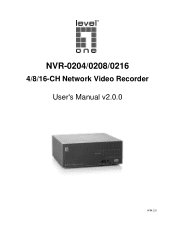 LevelOne NVR-0208 Manual