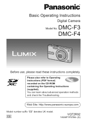 Panasonic DMC-F3P User Manual