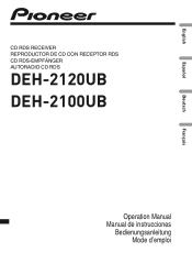 Pioneer DEH 2100UB Operation Manual