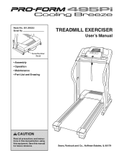 ProForm 495 Pi Treadmill English Manual