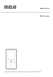 RCA M6316BL Owner/User Manual