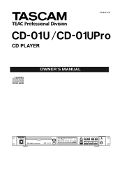 TASCAM CD-01U PRO Owners Manual