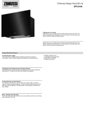 Zanussi ZFV316K Specification Sheet