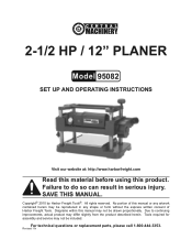 Harbor Freight Tools 95082 User Manual
