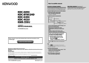 Kenwood KDC-BT852HD Instruction Manual