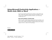 HP Presario SR1300 Using Microsoft Productivity Applications - Works Suite 2004 or Word