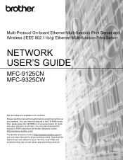 Brother International MFC-9125CN Network Users Manual - English