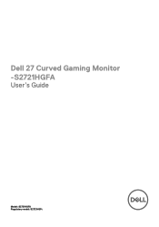 Dell Gaming S2721HGFA S2721HGFA Monitor Users Guide