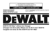 Dewalt DCB116 Instruction Manual