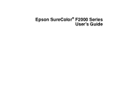 Epson SureColor F2000 User Manual