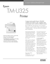 Epson TM-U325 Product Data Sheet