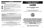 Lasko 5429 User Manual
