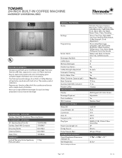 Thermador TCM24RS Product Specs