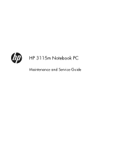 HP 3115m HP 3115m Notebook PC - Maintenance and Service Guide