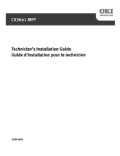 Oki CX3641MFP CX3641MFP Technician's Installation Guide (English, French)