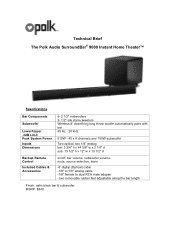 Polk Audio SurroundBar 9000 IHT SurroundBar 9000 Instant Home Theater - Technical Brief