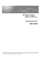 Ricoh SP 204SFNw User Guide