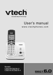 Vtech Two Handset Expandable Cordless Phone System with Caller ID and Handset Speakerphone User Manual (CS6219-2 User Manual)
