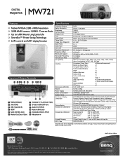 BenQ MW721 MW721 Data Sheet