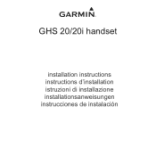 Garmin GHS 20 Wireless VHF Handset Installation Instructions