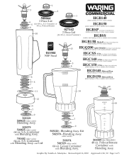 Waring HGB140 Parts List and Exploded Diagram