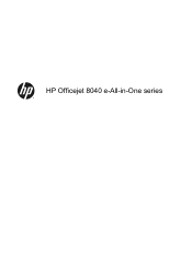 HP Officejet 8040 User Guide