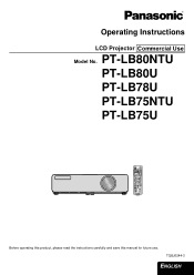 Panasonic PTLB80NTU Lcd Projector