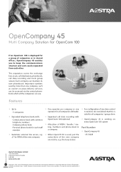 Aastra OpenCom 100 Datasheet OpenCompany 45
