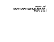Epson PowerLite 1945W User Manual