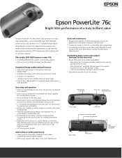 Epson PowerLite 76c Product Brochure