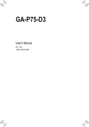 Gigabyte GA-P75-D3 User Manual