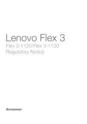 Lenovo Flex 3-1120 Laptop Lenovo Regulatory Notice (European) - Lenovo Flex 3-1120