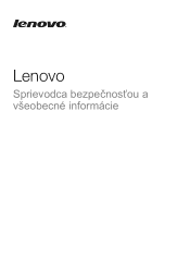 Lenovo IdeaPad N586 (Slovak) Safty and General Information Guide
