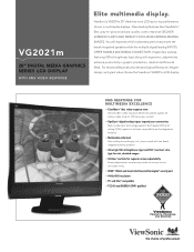 ViewSonic VG2021M VG2021m PDF Spec Sheet
