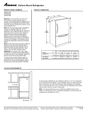 Amana AFD2535FES Dimension Guide