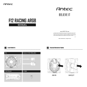 Antec F12 RACING ARGB Manual