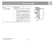 HP Color LaserJet CP6015 HP Color LaserJet CP6015 Series - Job Aid - Accessory Output