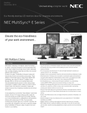 NEC E243WMi-BK Specification Brochure