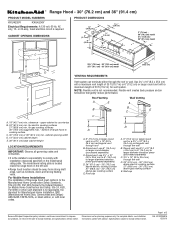 KitchenAid UXI1200DYS Dimension Guide