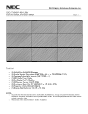 NEC X464UN-TMX9P TileMatrix Installation Manual (3 X 3)