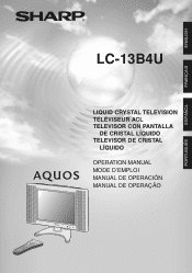 Sharp LC-13B4US LC-13B4U Operation Manual