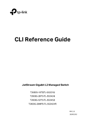 TP-Link T2600G-28MPSTL-SG3424P T2600G-28MPSUN V2 CLI Reference Guide Guide