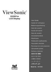 ViewSonic VG2021M VG2021m-3 User Guide, English